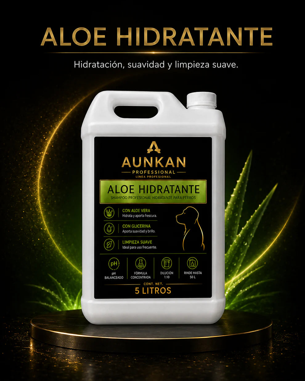 Shampoo Aunkan Aloe Hidratante