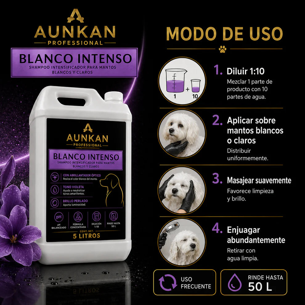 Shampoo Aunkan Blanco Intenso