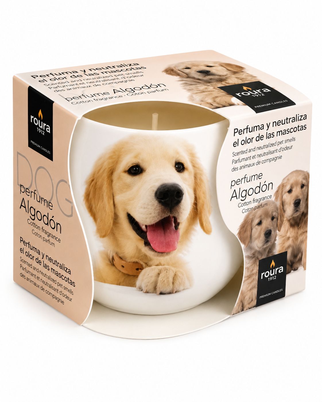 Vela Aromática para Mascotas DOG Algodón – Neutraliza Olores