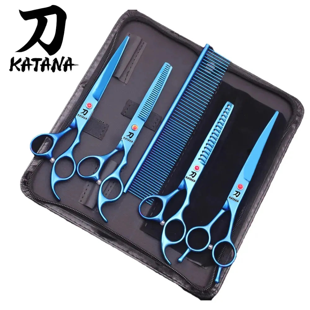 Set De Tijeras Katana Seito - Azules - Imperio Grooming