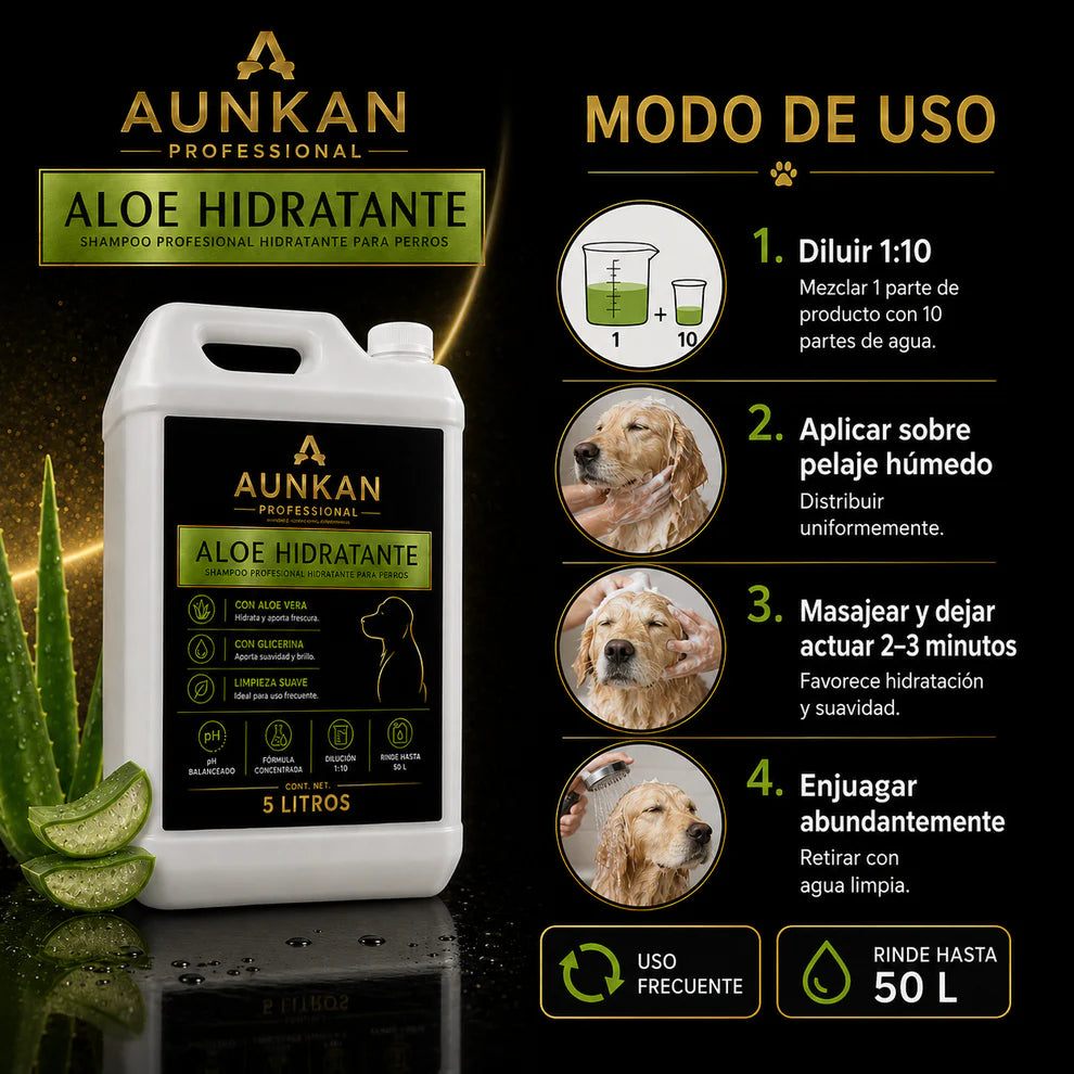 Shampoo Aunkan Aloe Hidratante