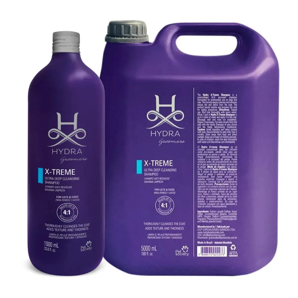 Shampoo Hydra X-treme limpieza profunda para perros y gatos